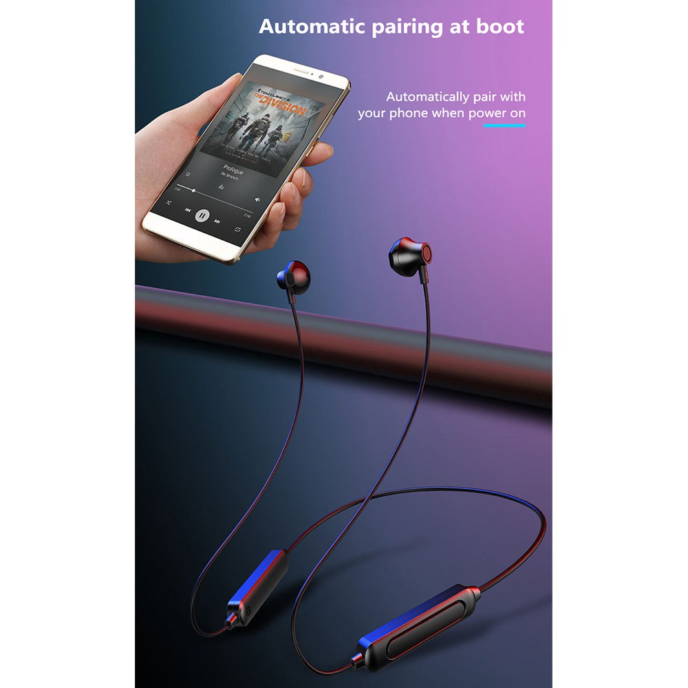 Tai Nghe Bluetooth 5.0 Bt95 Chống Thấm Nước Có Dây Đeo Cổ Tích Hợp Nam Châm Tiện Dụng | BigBuy360 - bigbuy360.vn