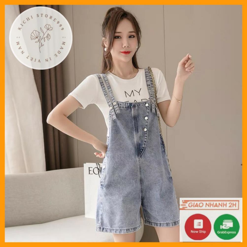 Quần yếm nữ King168, yếm short nữ co dãn nhẹ mẫu mới DC12 New | BigBuy360 - bigbuy360.vn
