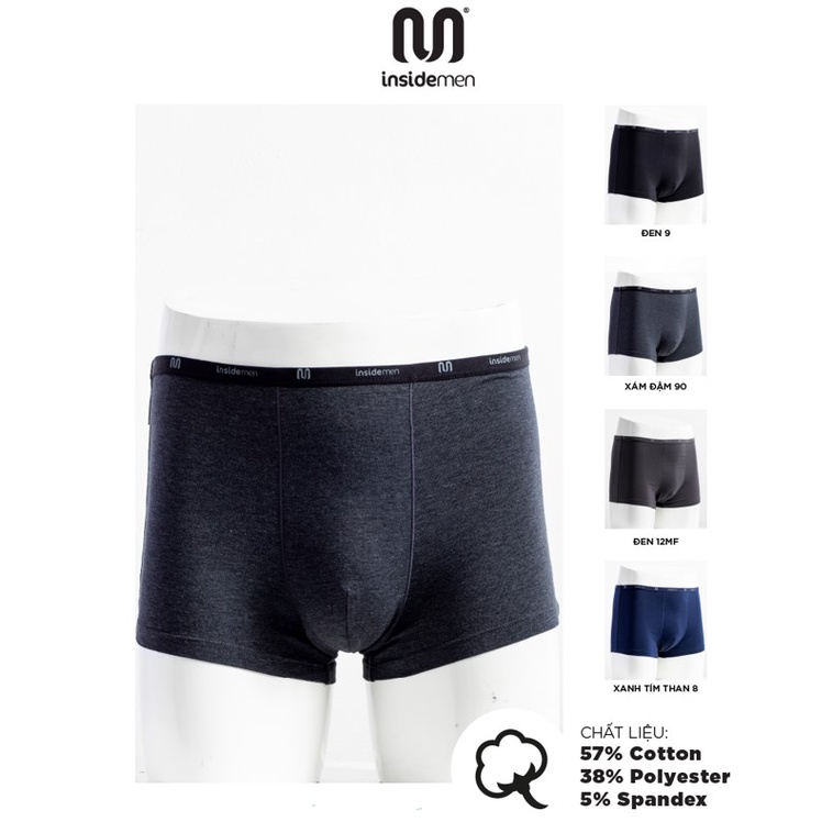 Quần lót nam boxer INSIDEMEN vải cotton cao cấp mềm mịn thông thoáng, an toàn cho da - IBX009 thumbnail