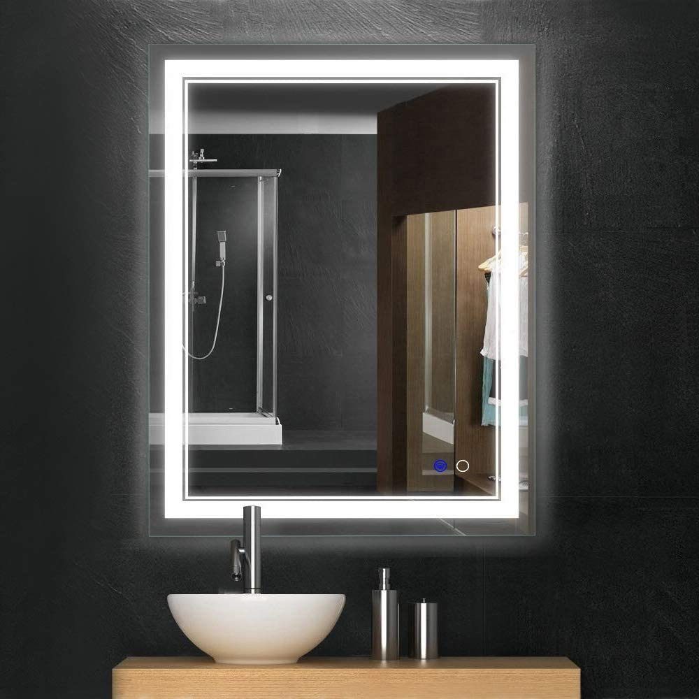 Gương treo tường đèn led💖CAO CẤP💖Gương led nhà tắm soi trang điểm, không cảm ứng
