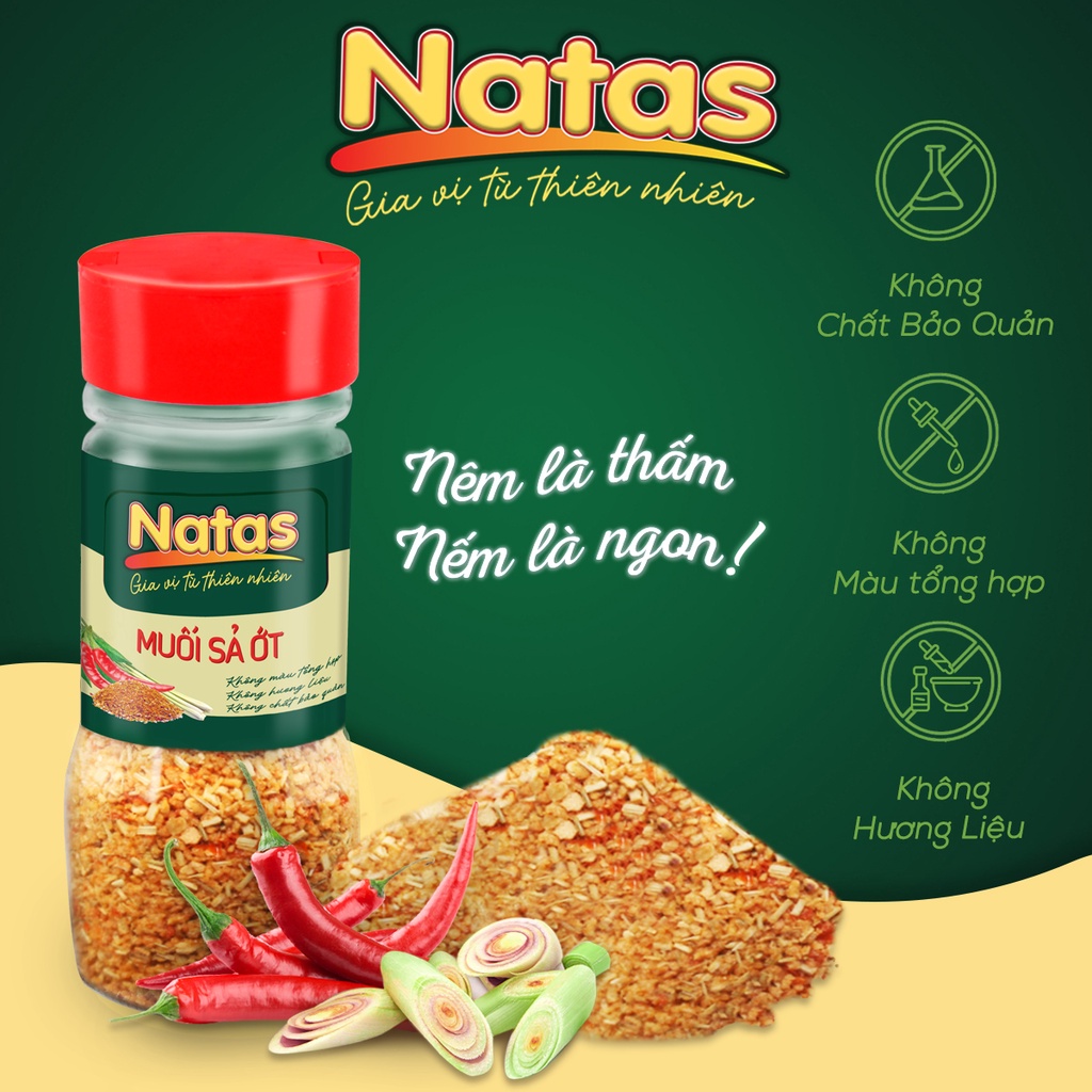 Muối Sả Ớt Natas Hũ 60g
