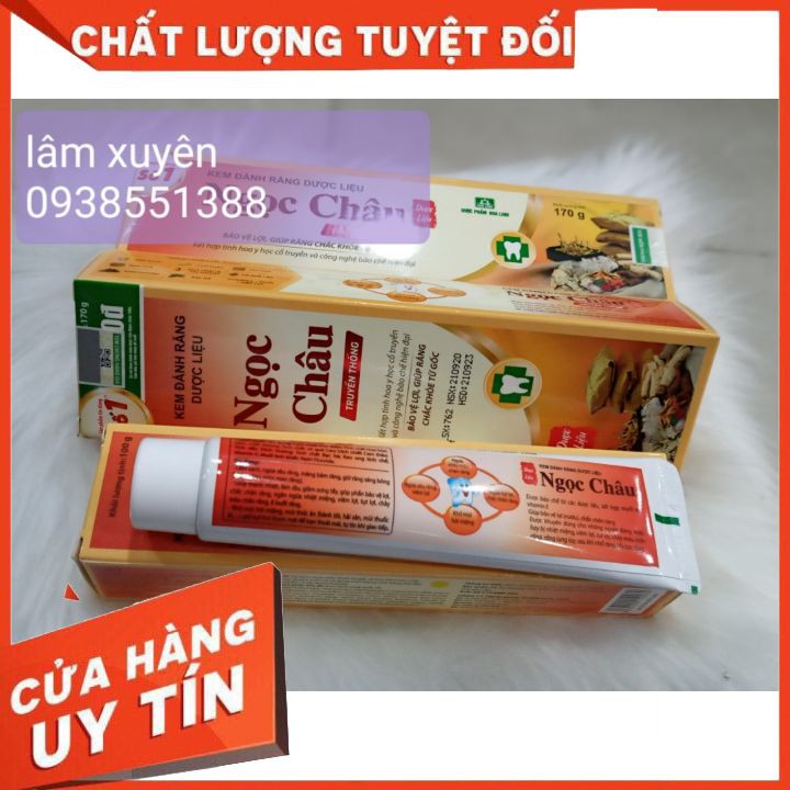 Kem Đánh Răng Dược Liệu Ngọc Châu 100G -170G FREESHIP  chiết suất từ thảo dược ,chăm sóc bảo vệ chuyên sâu , thơm mát