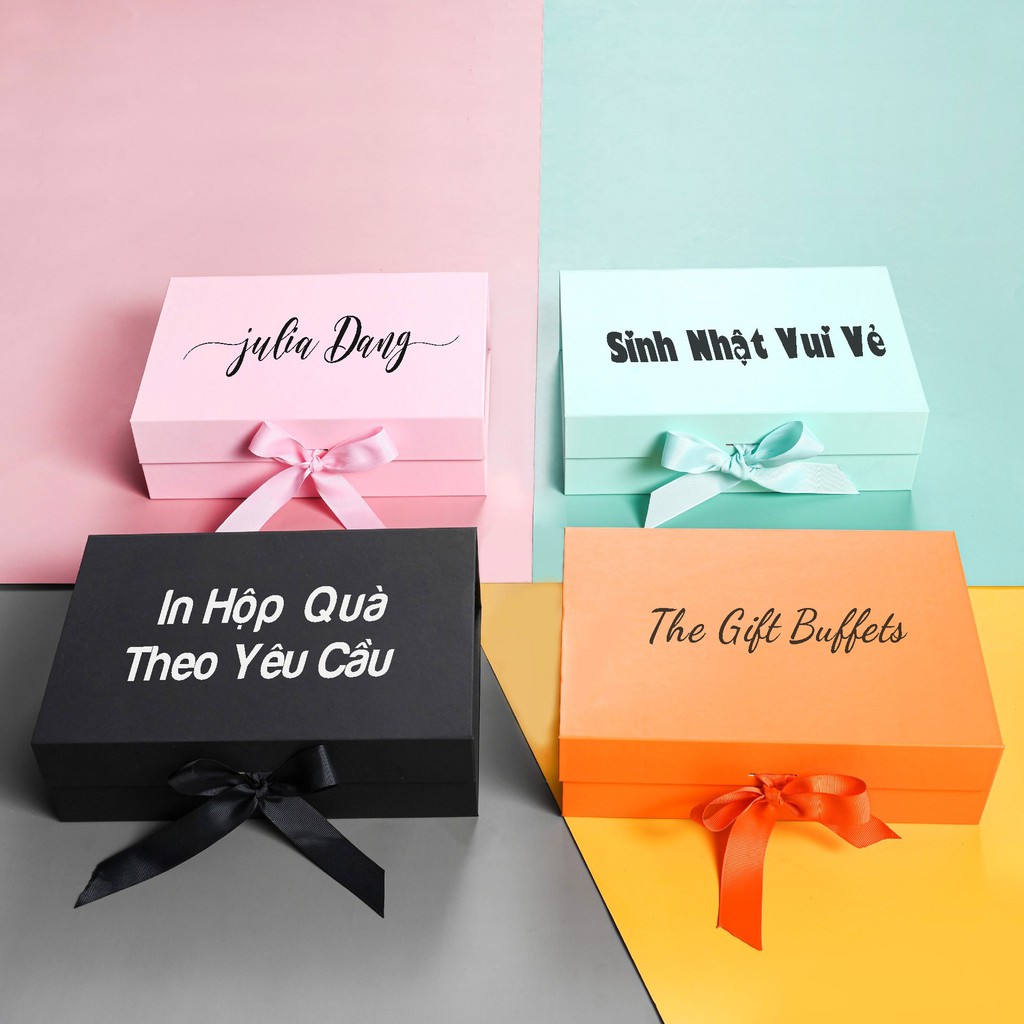 🎁Hộp Quà IN TÊN cao cấp theo yêu cầu dạng xếp 26.5x19x8 cm | BigBuy360 - bigbuy360.vn