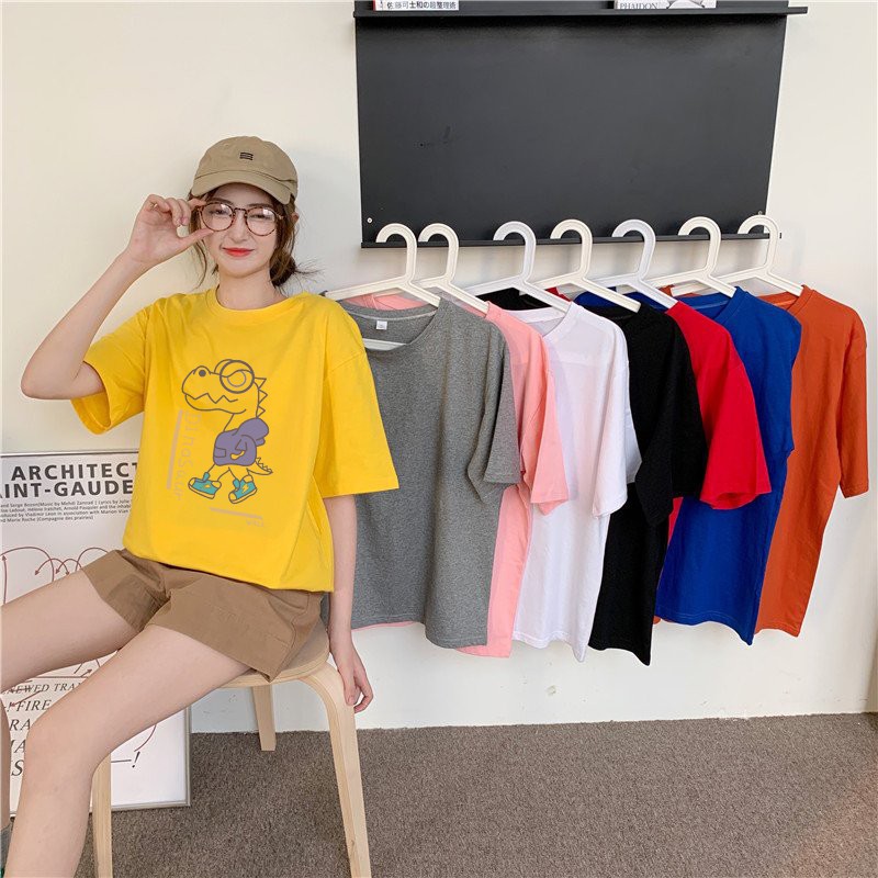 Áo thun nữ nam form rộng giấu quần unisex phông basic teen cổ tròn cotton oversize KL COOL giá rẻ in style ulzzang
