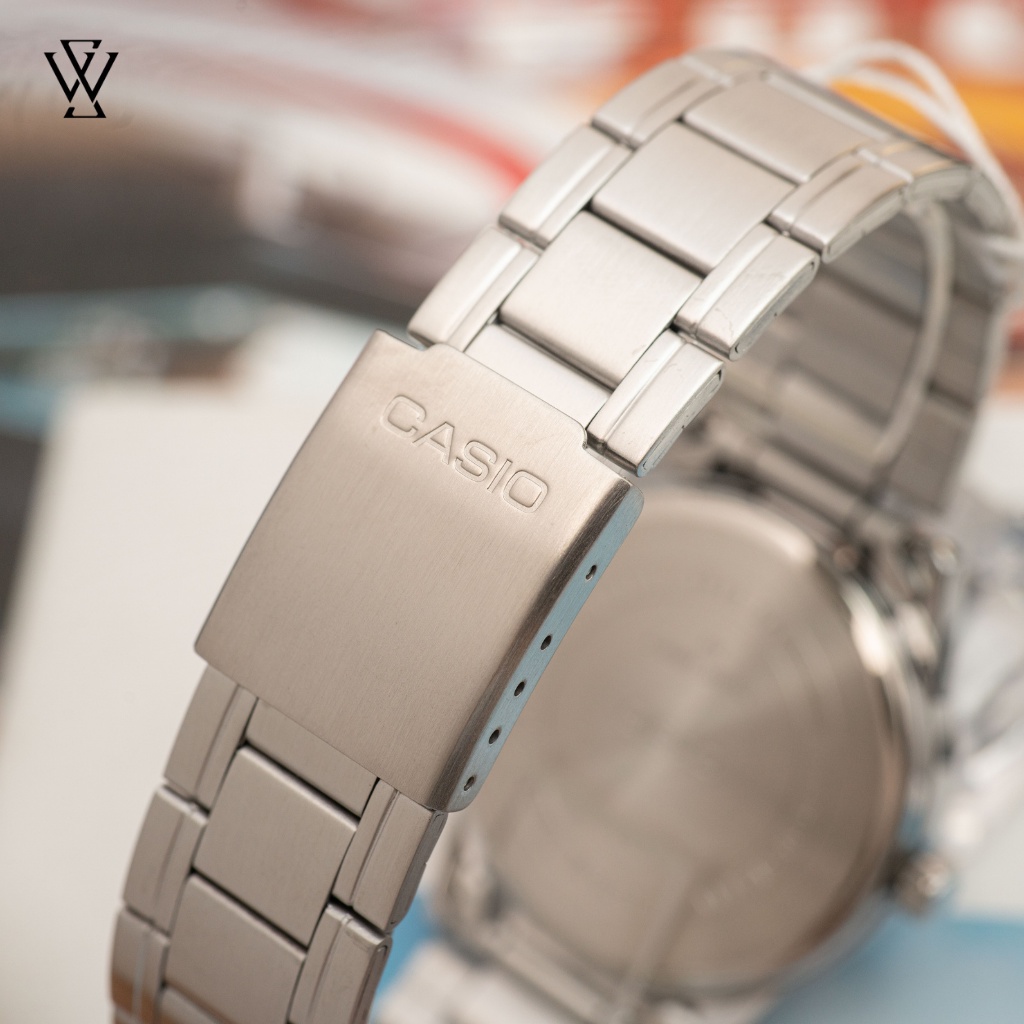 Đồng Hồ Quartz Nam Casio WATCHSTORE MTP-V001D-1BUDF Thiết Kế Kính Khoáng 38mm, Dây Kim Loại, Vỏ Thép Không Gỉ