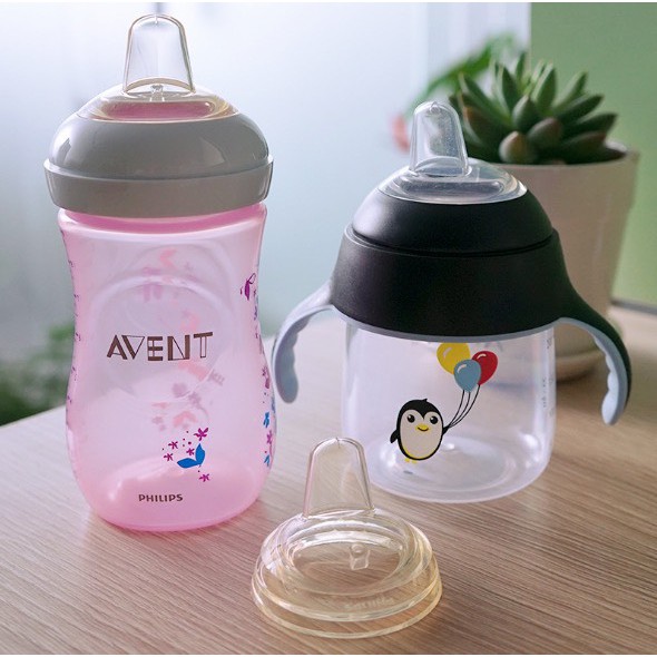 Ống tập hút có van chống sặc thay thế cho bình sữa Avent Natural cổ rộng, hút được mọi tư thế