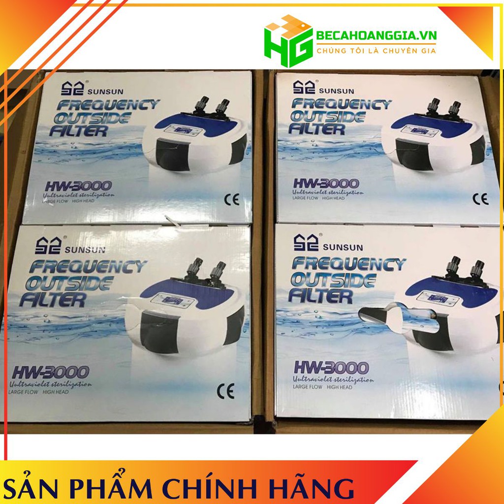 [ Hot Giá Sỉ ] Lọc Thùng Điện Tử SunSun HW3000 Tích Hợp UV và Điều Chỉnh Công Suất Lọc Theo 6 Cấp Độ Cho Bể Cá Cảnh