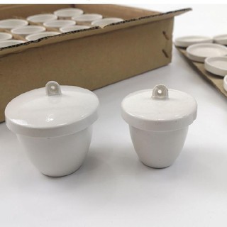(10 cái) Chén sứ 30ml có nắp (10 cái / 20 cái)