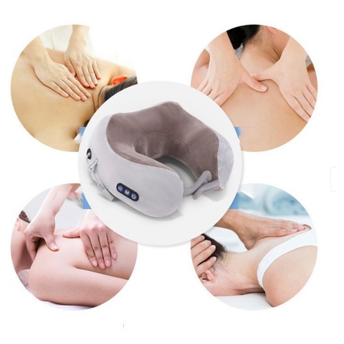 Gối Massage, Gối Massager Cổ chữ U Thông Minh Cao Cấp Máy Massage  VaiGáy Trị Liệu Gối Massager Cổ Bông.alinh