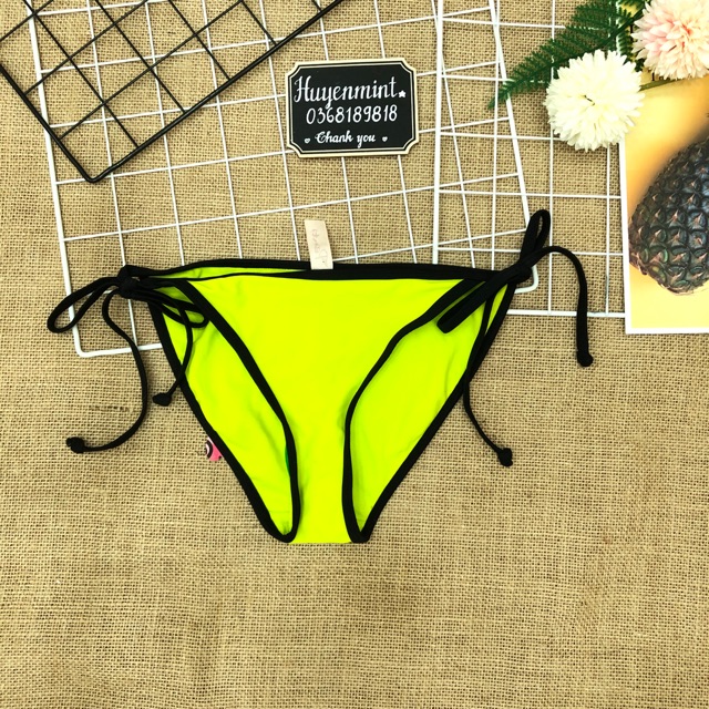 Penti Quần bơi nữ 1 mảnh cột dây xanh chuối