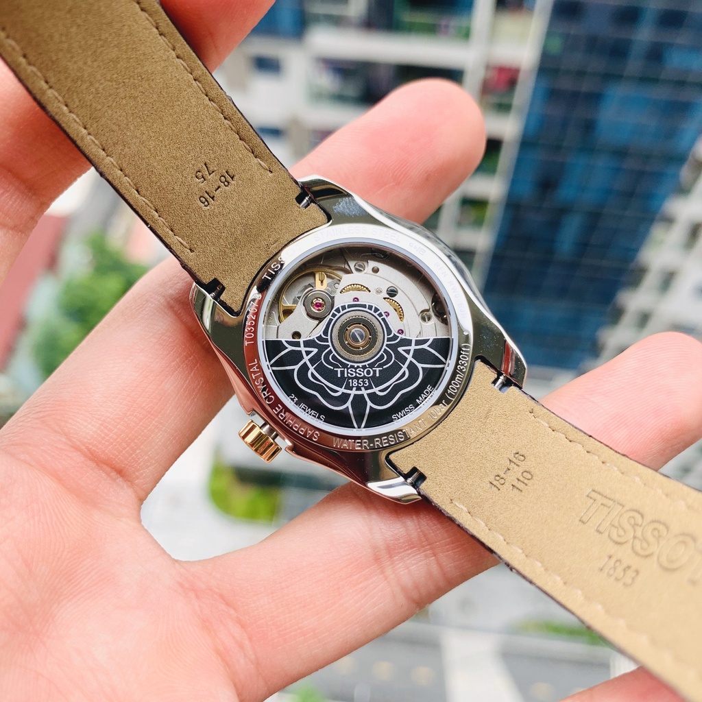 Đồng hồ nữ chính hãng Tissot Couturier Lady Powermatic 80 T035.207.26.031.00 - Máy cơ Powermatic 80 - Kính Sapphire