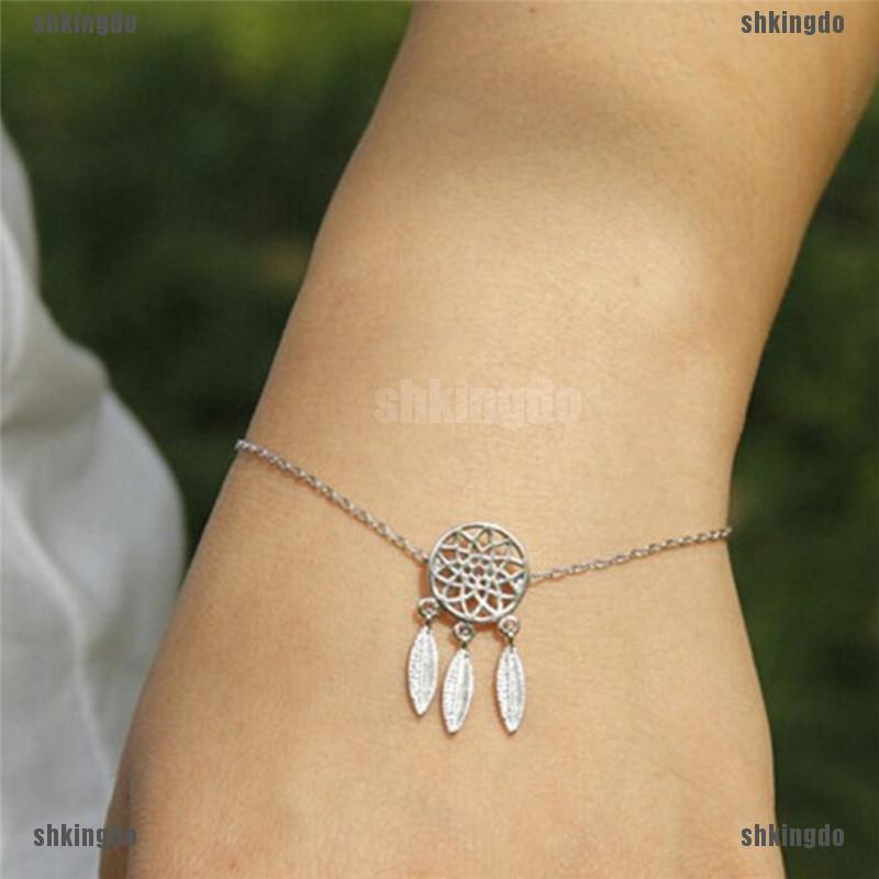 Vòng tay mặt phong cách Dreamcatcher phối tua rua thời trang