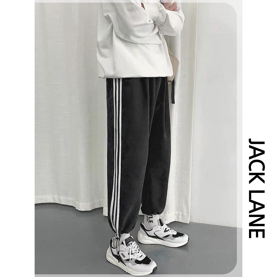 Quần 3 sọc bo gấu Jack Lane, Quần thể thao nam nữ Unisex JACKLANE