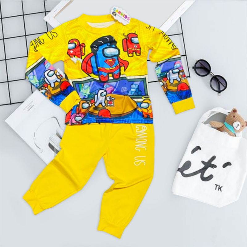 Bộ dài tay Among Us Samkids size 11-15