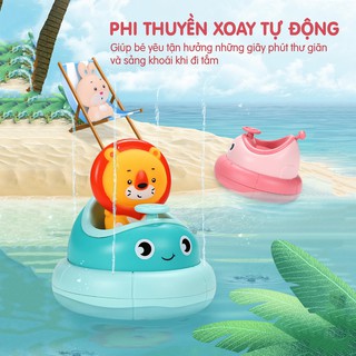 Đồ chơi nhà tắm phi thuyền xoay tự động umoo