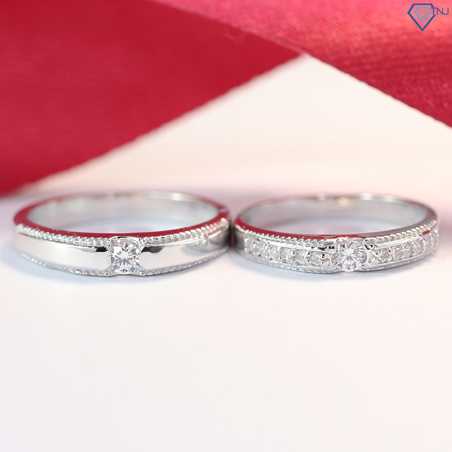 Nhẫn cặp đôi bạc tình nhân nam nữ đẹp khắc tên ND0370 - Trang Sức TNJ