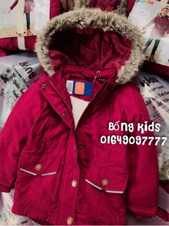 Áo Parka Bé Gái Đỏ Bã Trầu Lupilu