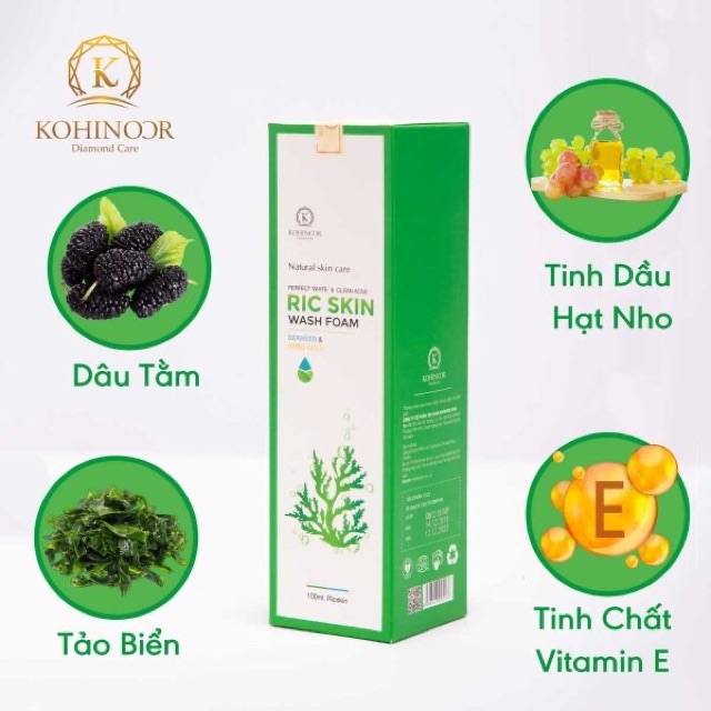 ☘️ Sữa rửa mặt RIC SKIN wash foam ☘ (100ml) | BigBuy360 - bigbuy360.vn