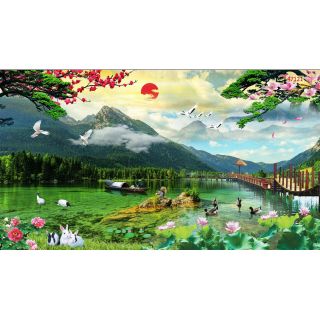Tranh dán tường 3D keo sẵn
