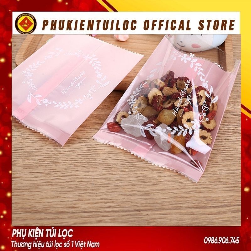 Set 100 Túi đựng bánh cookie/ bánh quy/ trà hoanhiều kích thước- Phukientuiloc.com