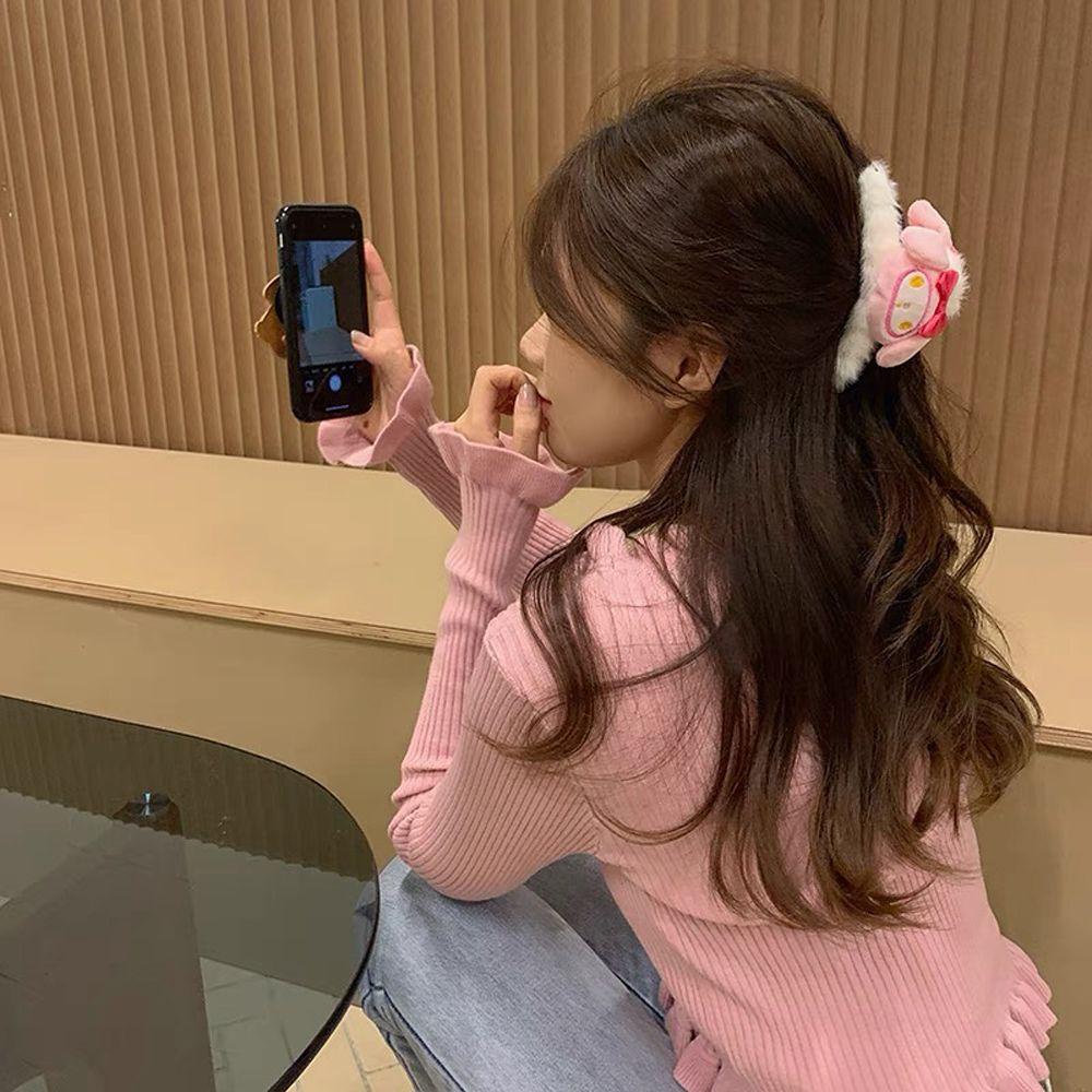 TWINKLE Kẹp Tóc Hình Chân Mèo / Cà Rốt / Nơ Dễ Thương Cho Nữ Giá Đỡ