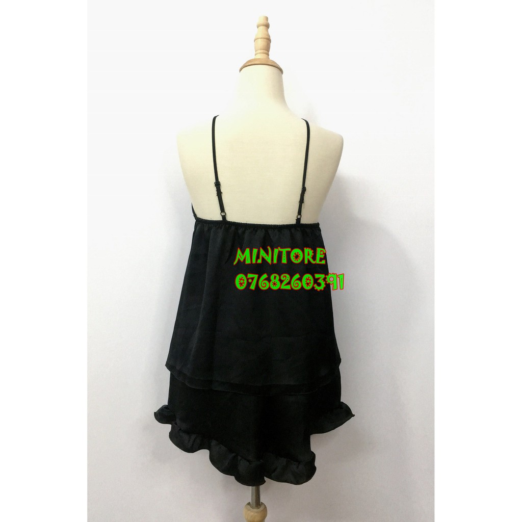 [40KG-55KG] ĐỒ NGỦ YẾM SATIN SIÊU SEXY DÂY CHÉO KHÔNG MÚT, VẢI MỀM MỊN RẤT MÁT - HÀNG XƯỞNG NHÀ MAY ĐƯỜNG MAY KỸ