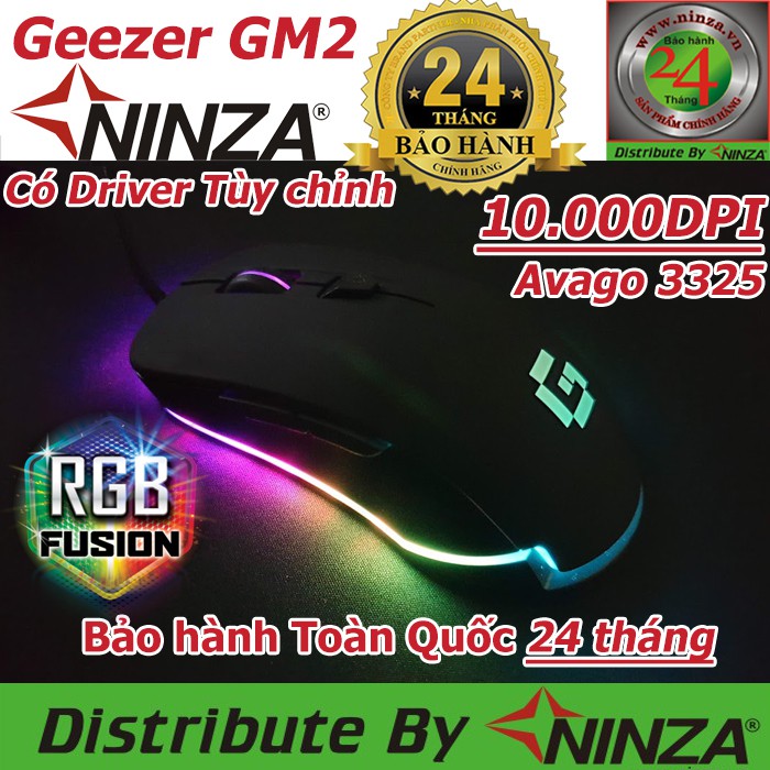 [Mã MAYTGM2 giảm 10k] Chuột gaming Geezer GM2 - Chuột chơi game giá rẻ Geezer GM2