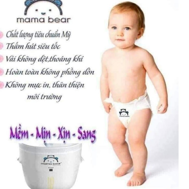 [HCM]Bỉm Quần Mamabear Chống Hăm Mỏng Mềm Nhẹ, Tã Quần Thấm Hút Nhanh 100 Miếng Size M/L/XL/XXL/3XL