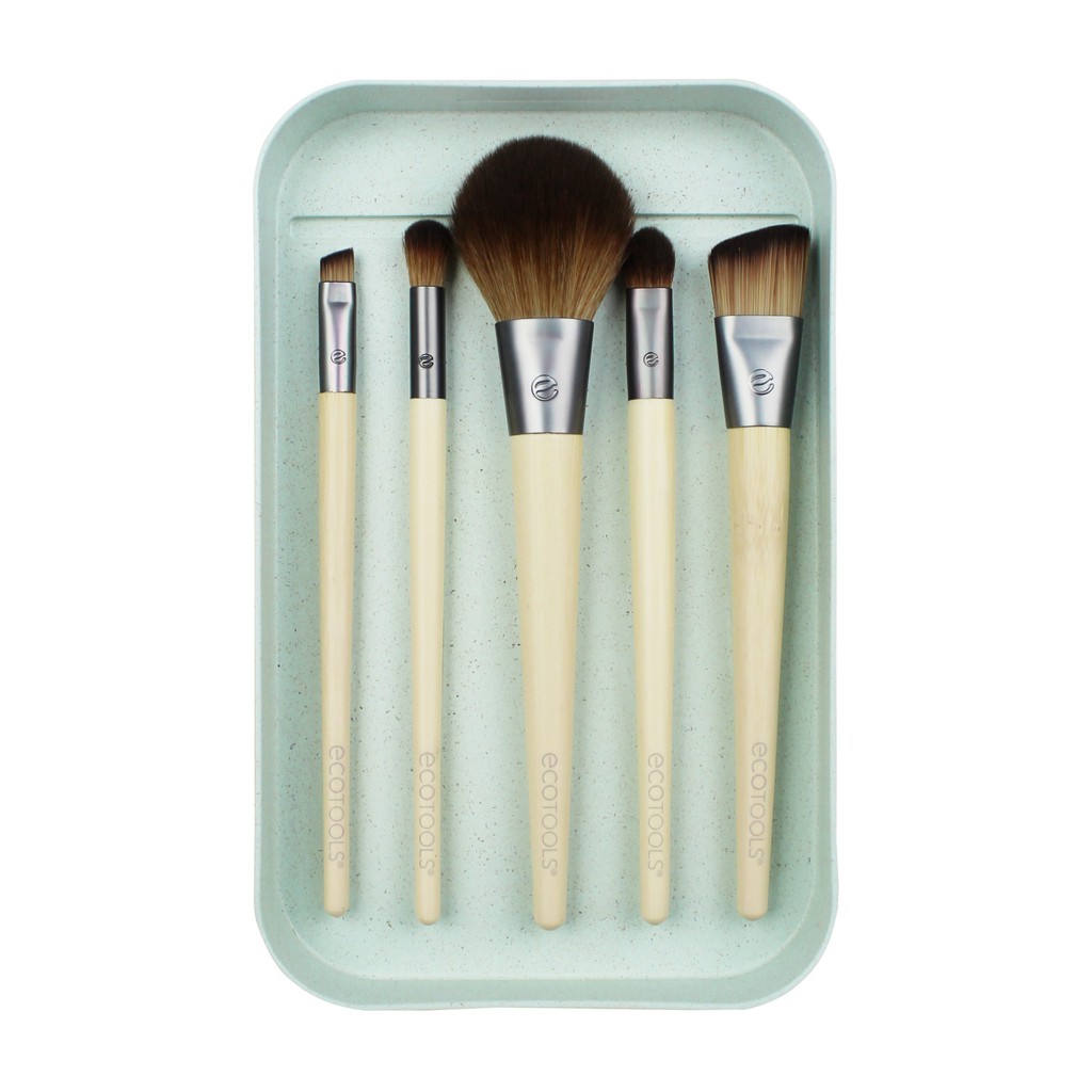 Ecotools - Set 5 cọ trang điểm Start The Day Beautifully Kit Makeup Brush Set