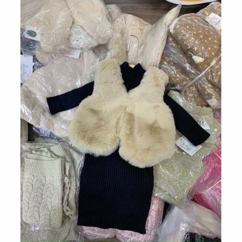 Váy len body cho bé