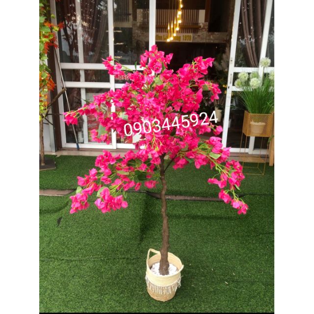 Cành Hoa Giấy cao 1m2 Cao cấp- Hoa giả