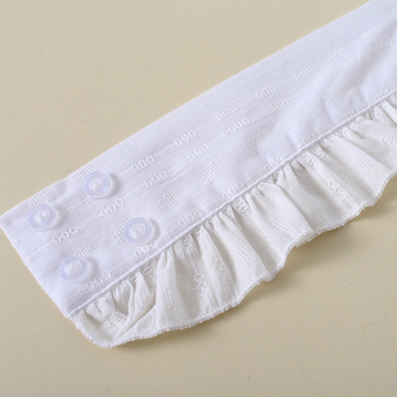 San * Găng Tay Voan Jacquard Xếp Ly Nhún Bèo Có Thể Tháo Rời Ấm Áp Trang Trí Cho Nữ