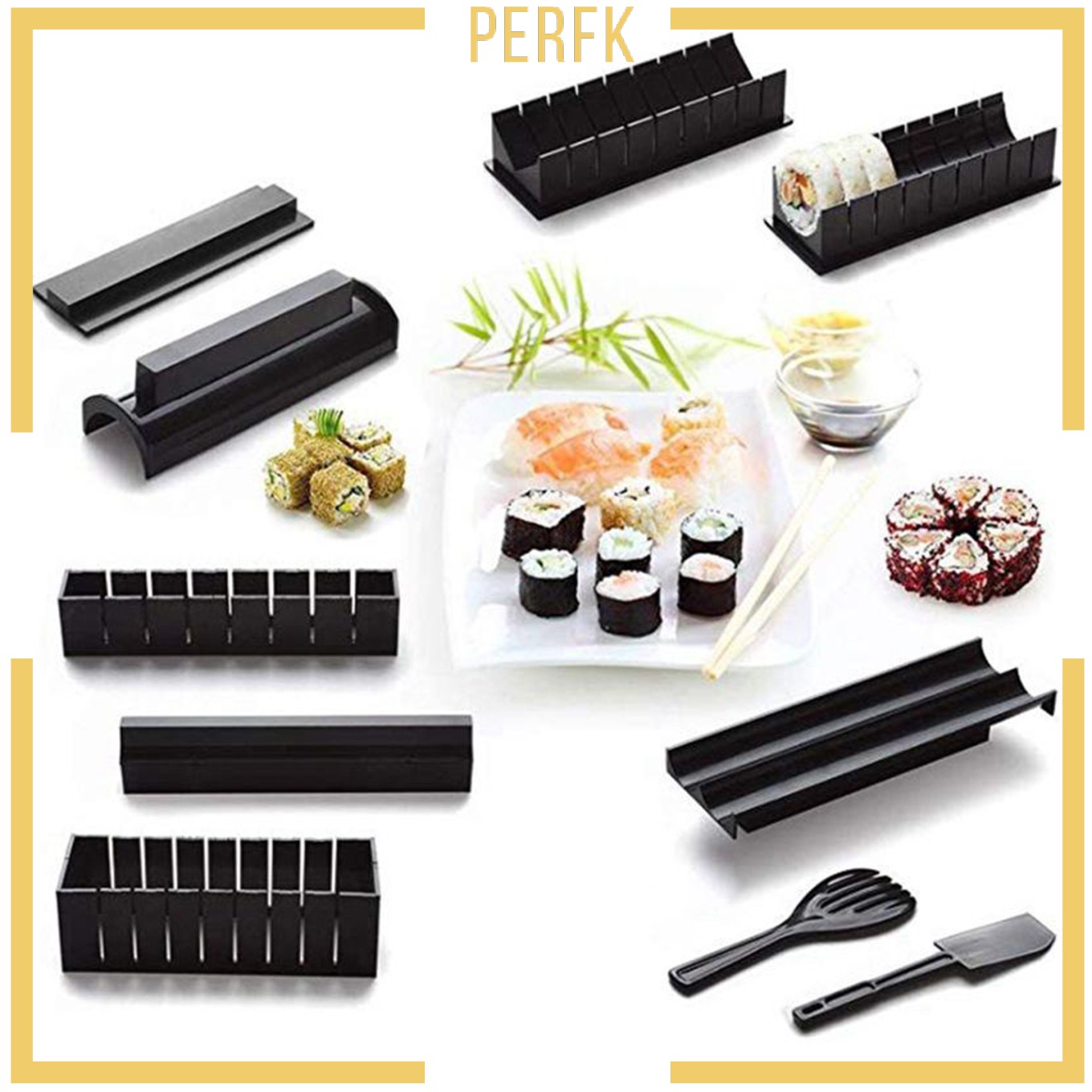 Bộ Dụng Cụ Làm Sushi 11 Món Kèm 4 Khuôn Làm Sushi