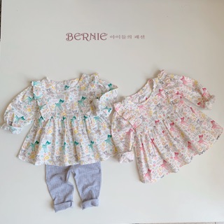 Set váy hoa thu đông cho bé