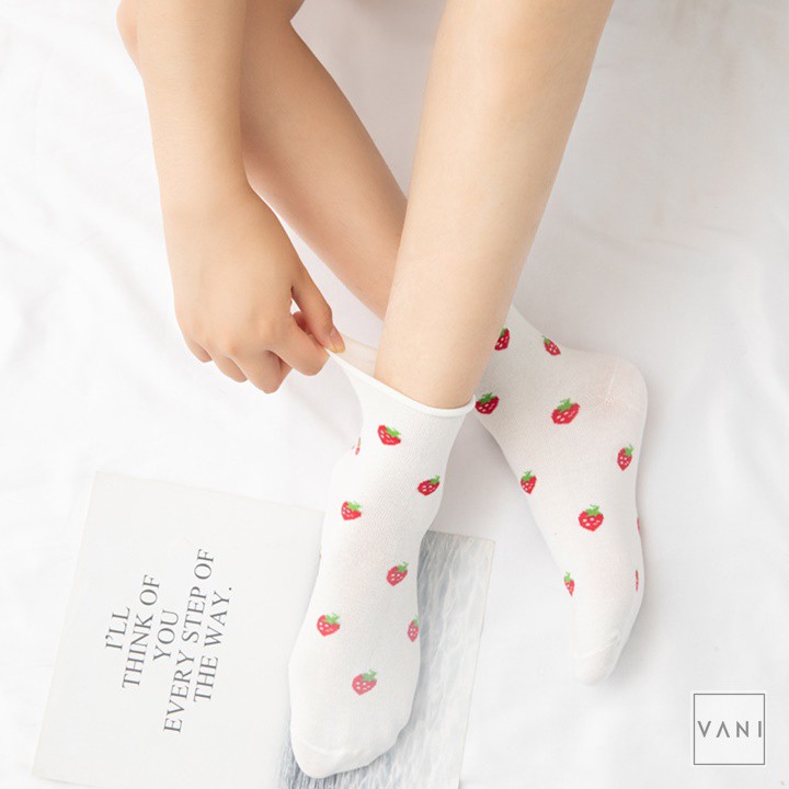 Tất , Vớ Cổ Lửng Xoắn Họa Tiết Hoa Nhí, Nhiều Mẫu Phong Cách Vintage- Vani Store [TAT00090]