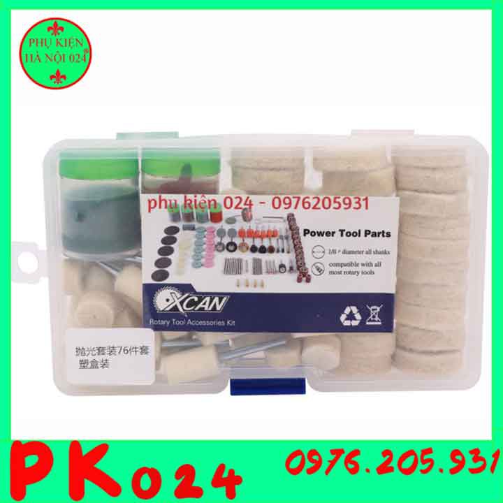 Hộp 76 chi tiết đầu len đánh bóng đa năng