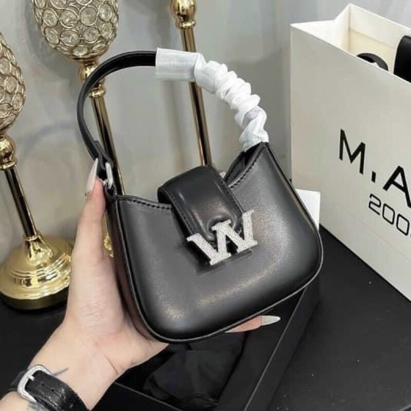 Túi Kẹp Nách Mini Cúc Bấm Chữ W 👜 Túi Cầm Tay Nữ