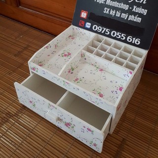 Khay đựng mỹ phẩm 25cm màu hoa nhí