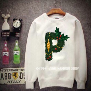 ÁO SWEATER NOEL THU ĐÔNG CHỮ P NAM NỮ ĐỀU MẶC ĐƯỢC