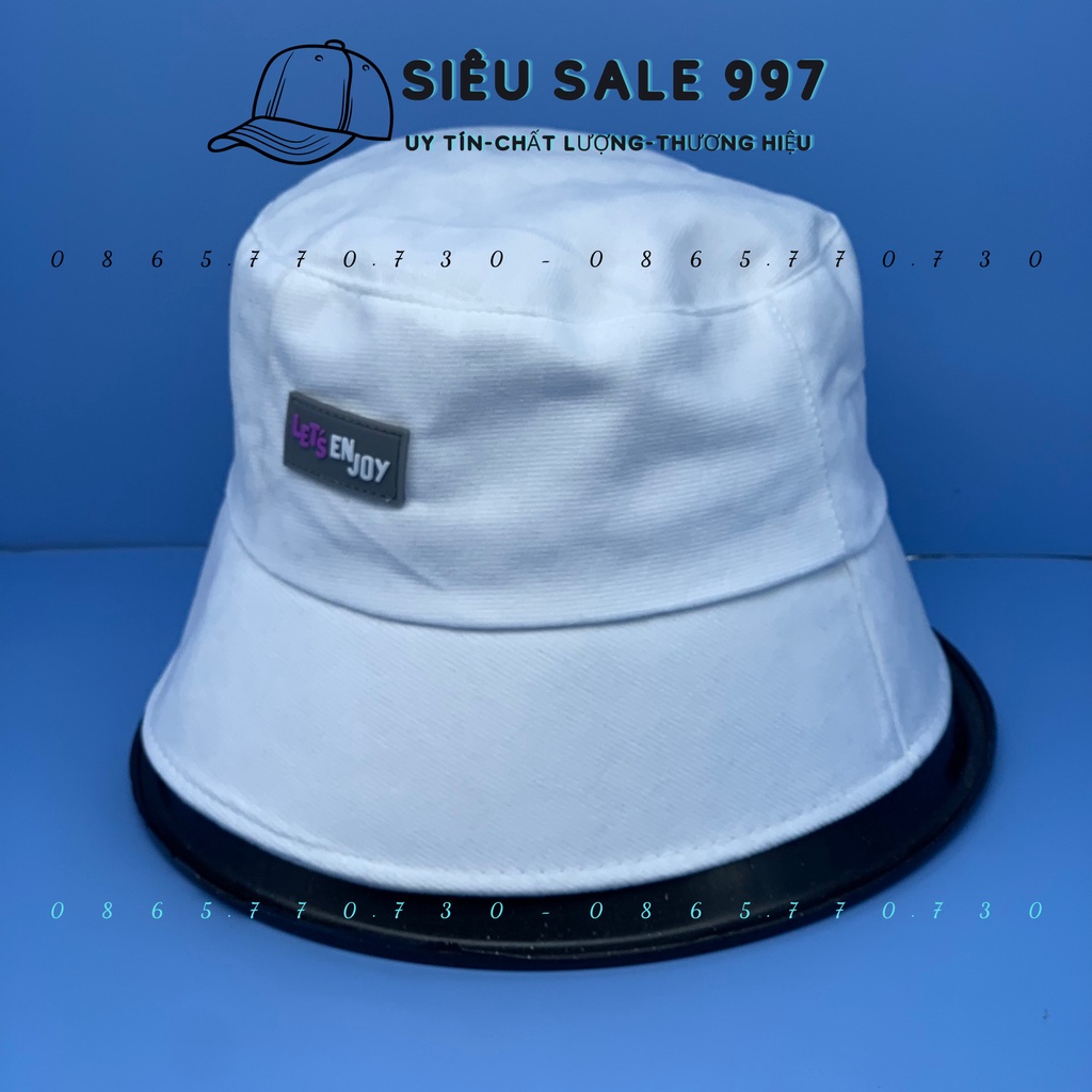 NÓN BO CỤP ENJOY THÊU LOGO HỌA TIẾT CARO NHIỀU MÀU FORM CỤP SIÊU ĐẸP