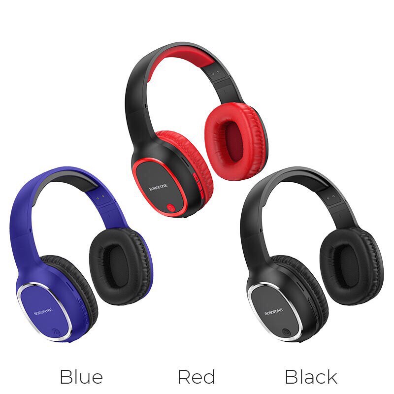 Tai nghe chụp tai bluetooth hỗ trợ khe cắm thẻ nhớ Borofone Bo9 chính hãng