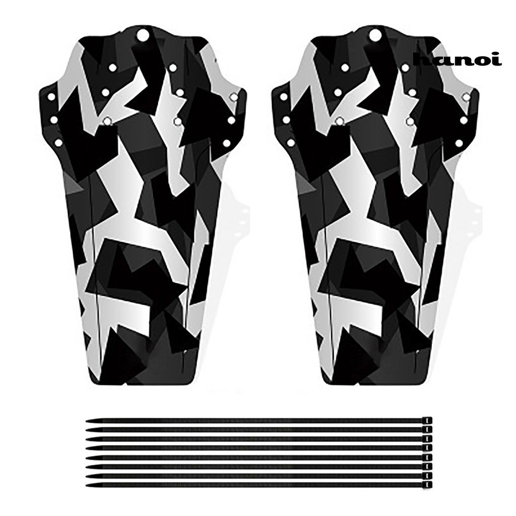 Set 2 tấm chắn bùn trước và sau xe đạp MTB họa tiết samurai