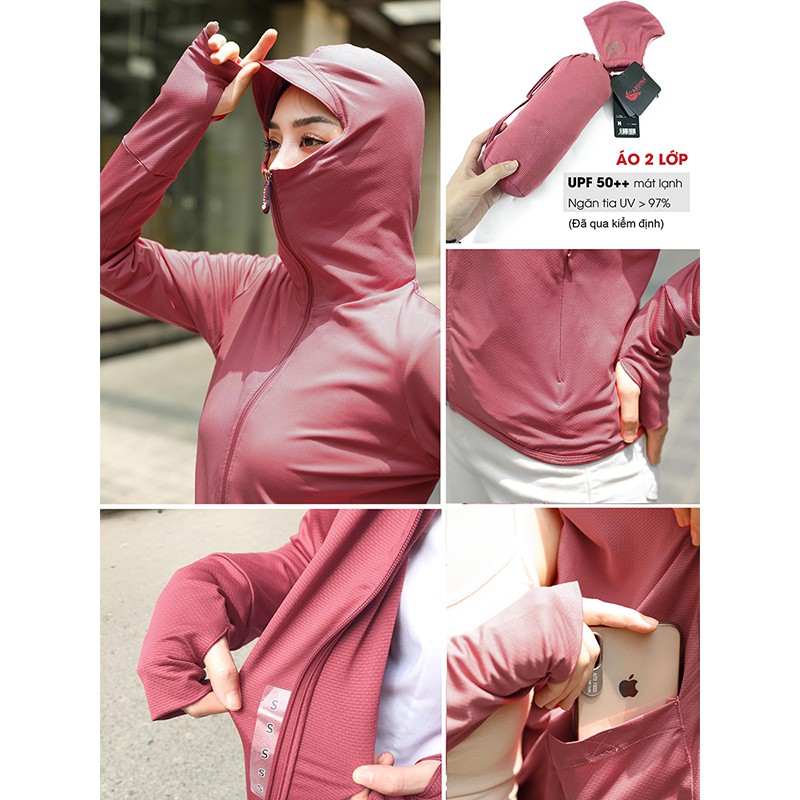 Áo chống nắng Cardina Thun lạnh 2 LỚP | BigBuy360 - bigbuy360.vn