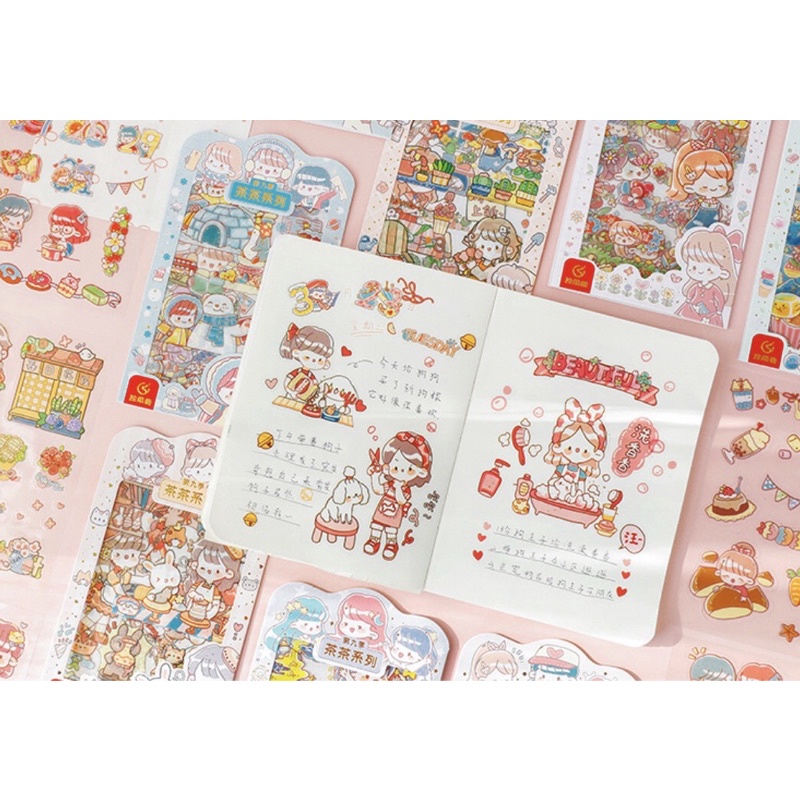 Set Nhiều Sticker Hình Dán Dễ Thương Trang Trí