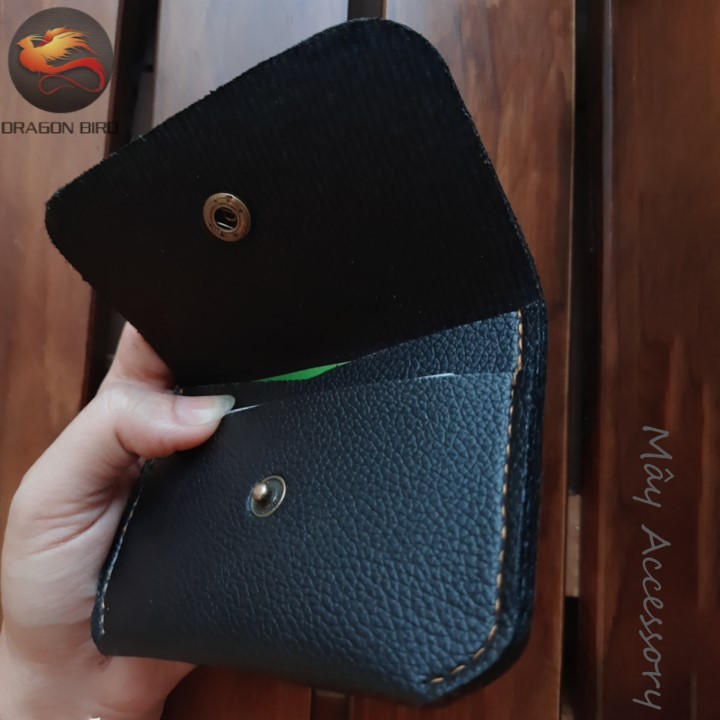 Ví unisex PU cao cấp, bóp ví unisex mini đựng thẻ ATM, giấy tờ, namecard da pu handmade Dragon Bird Wallet