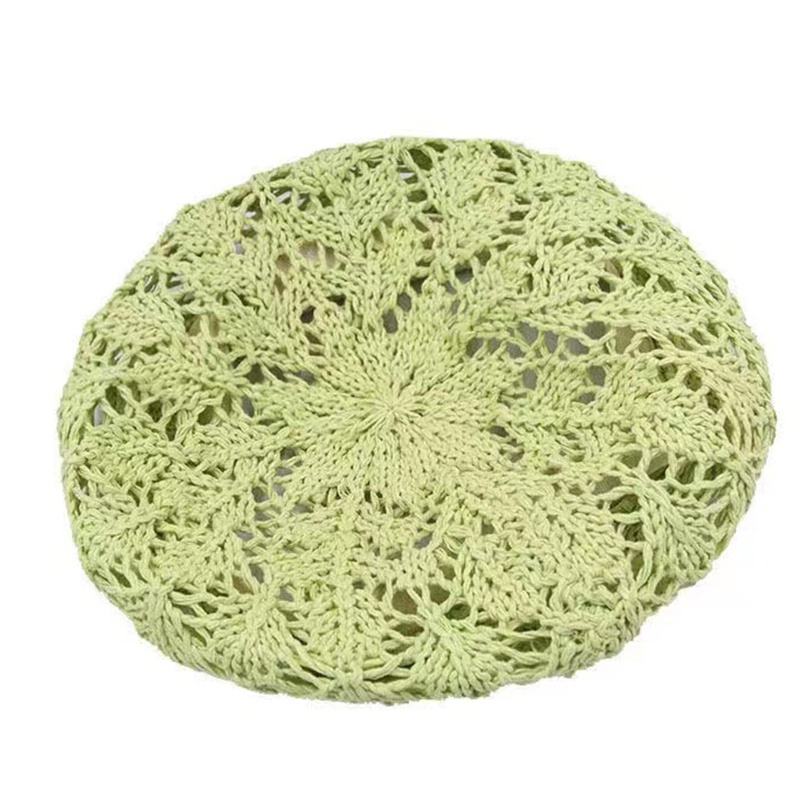 Mũ Beret Đan Bằng Rơm Thoáng Khí Thời Trang