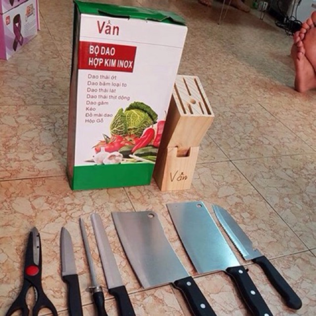 Bộ dao inox 7 món 