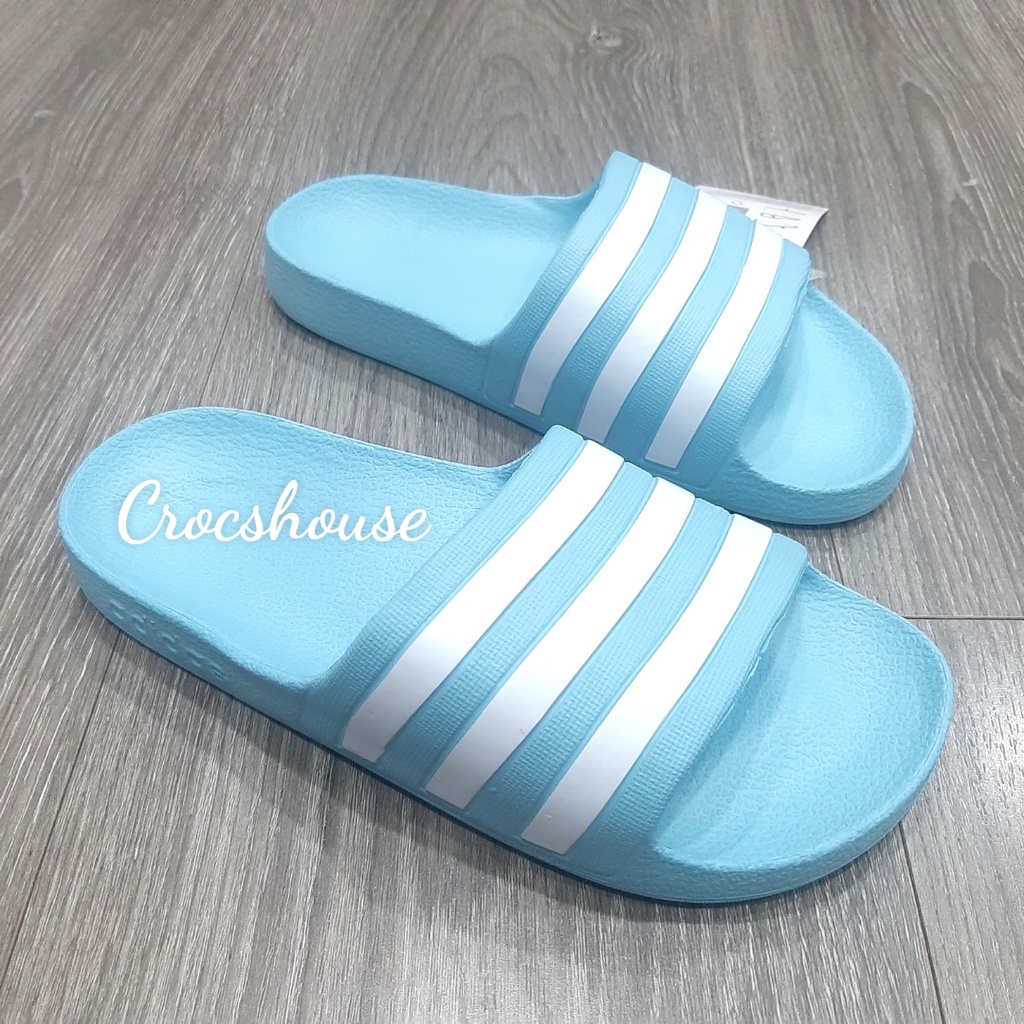 Dép quai ngang 3 sọc adidas dạng đúc siêu bền mẫu mới 2021, dép nữ- Crocs house