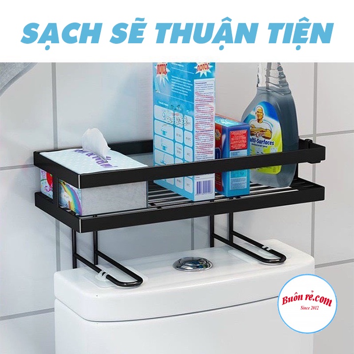 Kệ gác bồn cầu TẶNG KÈM 2 MIẾNG DÁN – kệ nhà tắm đa năng gác bồn vệ sinh_01410