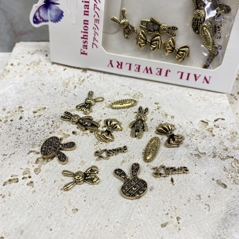 Charm kim loại cao cấp charm nail không xỉn màu (ib chọn mẫu)